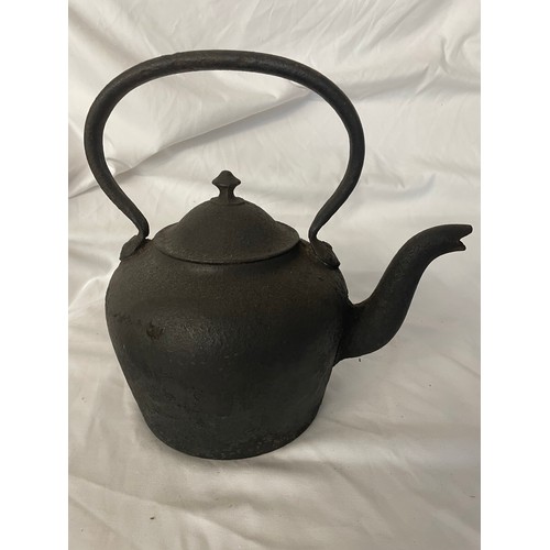 79 - Antique cast iron kettle, 11.5''h