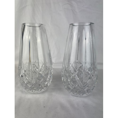 18 - A pair of Waterford Crystal vases 9''h