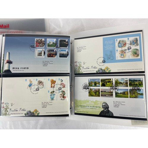 109 - A large collection of Royal Mail first day covers in a specially made folder