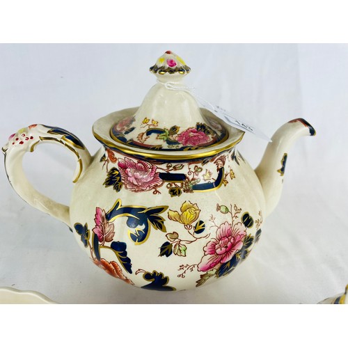 143 - A superb Masons Mandalay teapot (7''h) with matching sugar and cream