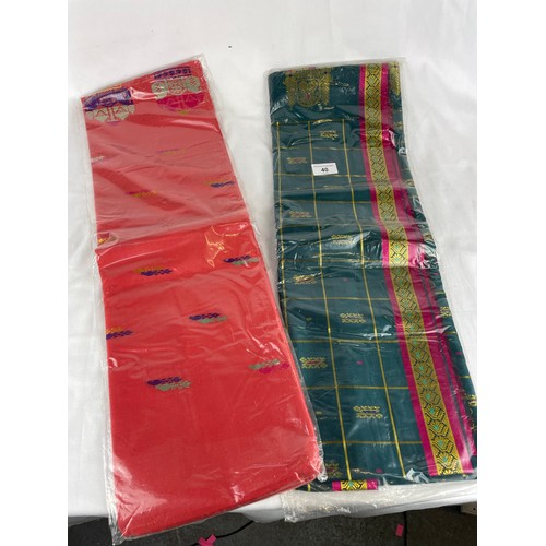 40 - 2 large Asian table cloths