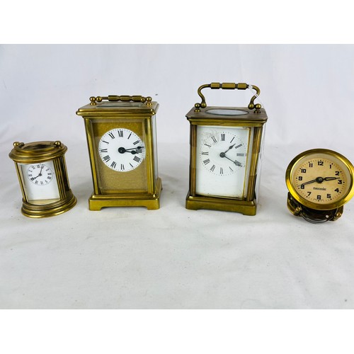 49 - A collection of French carriage clocks- as found