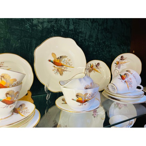 21 piece Royal Tara tea service, Pheasant, excellent condition
