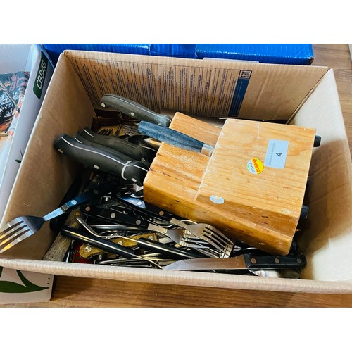 4 - box lot of mixed cutlery