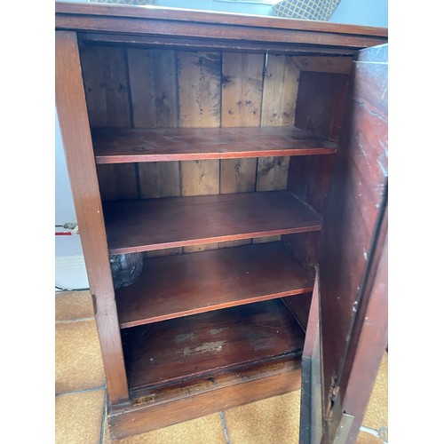 91 - Victorian music cabinet with beveled glass door, 24''w x 13.5''d x 36.5''h