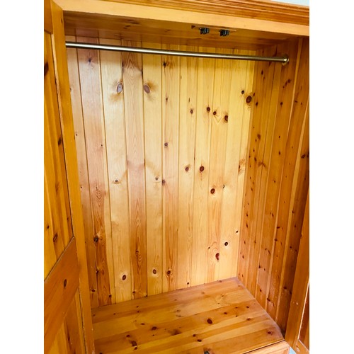 201 - 2 door pine wardrobe, 40''w x 73''h x 22'''d