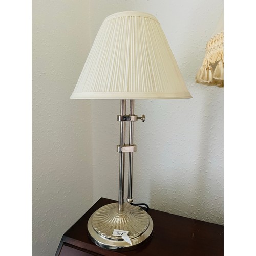 217 - Standard chrome electric lamp, 22''h