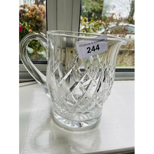 244 - Waterford Crystal jug, 6''h