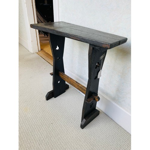 288 - Unusual hand made side table, solid (9/22 307)