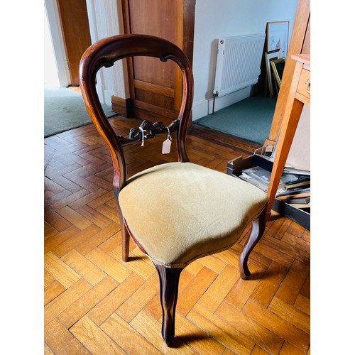 290 - Victorian bedroom chair, very solid,