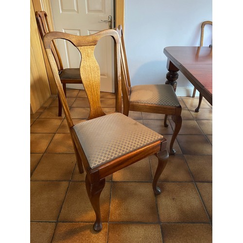 75 - Set of 6 Edwardian dining chairs, seat h 19''