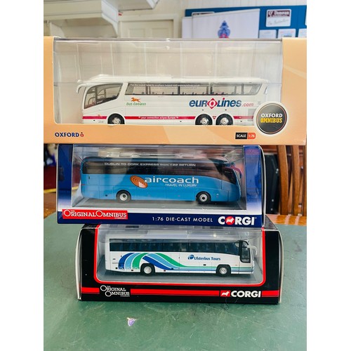 396 - Bus Eireann Eurolines, Aircoach Cork Express and Translink Belfast by Oxford and Corgi 1:76