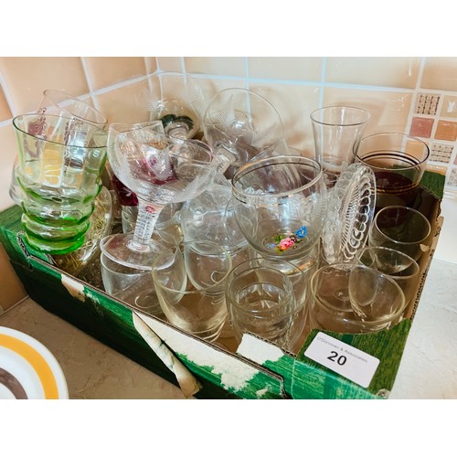 20 - A collection of glasses