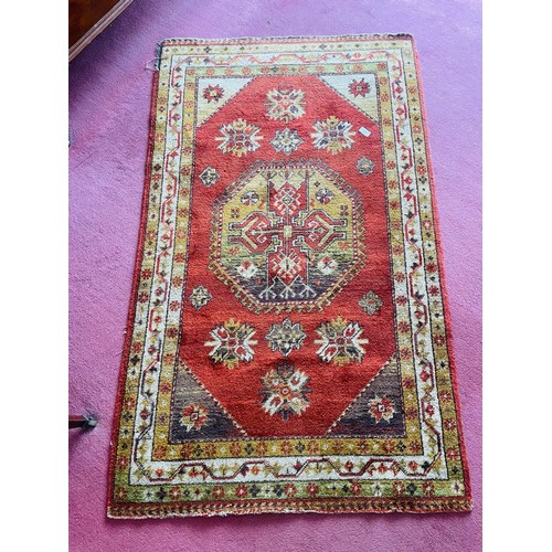 55 - Iranian hand made rug, 62''L x 38''w