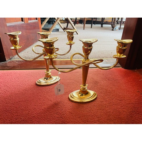 93 - A pair of 3 branch EPNS candelabras9''h