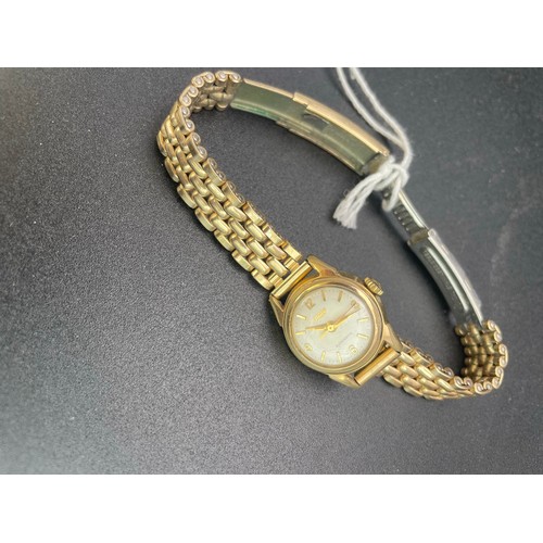 113 - Vintage Tissot Automatic ladies watch in rolled gold. Perfect working order. Also box from SPH de Si... 