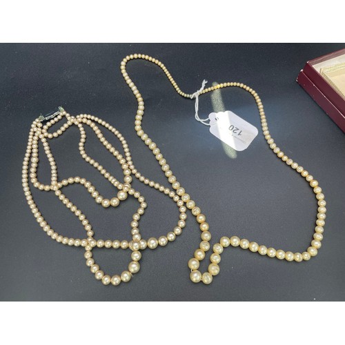 120 - 2 Vintage pearl necklace