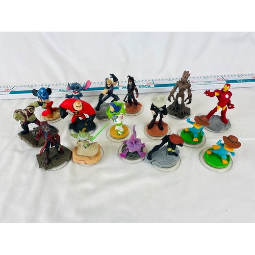 A collection of Disney Infinity figures