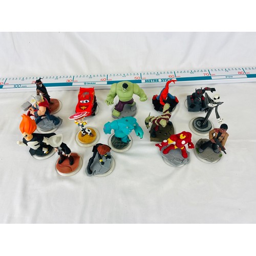 A collection of Disney Infinity figures