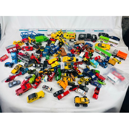 Collection of miscellaneous toy cars and other