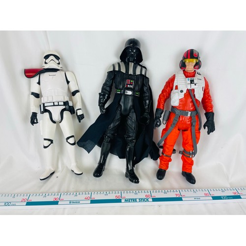 201 - A collection of 3 Large Star WARS action FIGURES