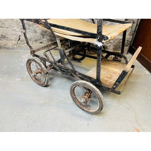 106 - Early Victorian invalids wheelchair in original condition, 42''h x 36''w