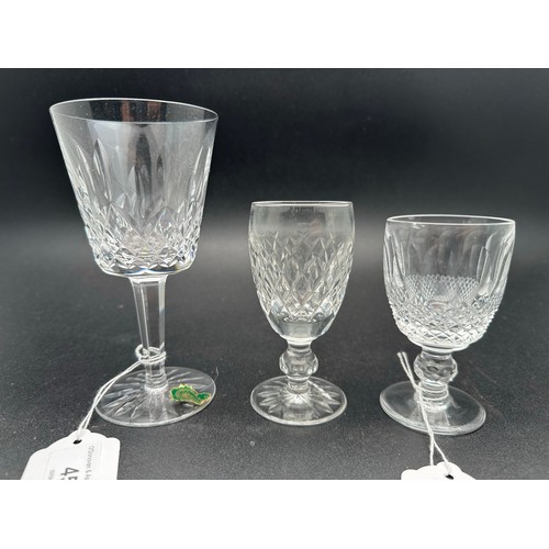 45 - A collection of 3 Waterford Crystal glasses, Lismore cut, Colleen cut and Boyne cut