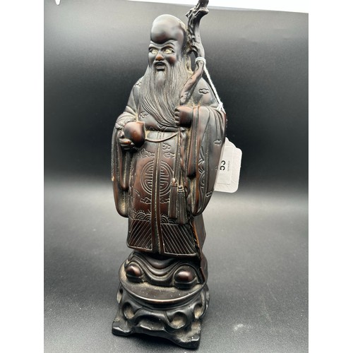 53 - Chinese oriental figure, 12''h