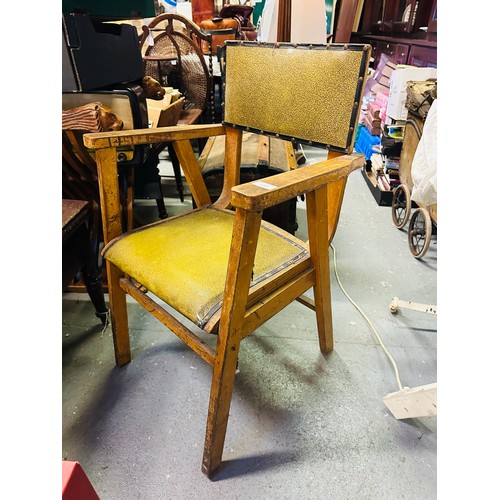 110 - Art Deco solid oak chair (distressed look)