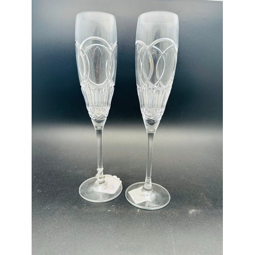 122 - Pair of Waterford Crystal champagne Love flutes, 10.5'', no chips or cracks