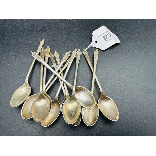 123 - A collection of 12 Apostle spoons, epns