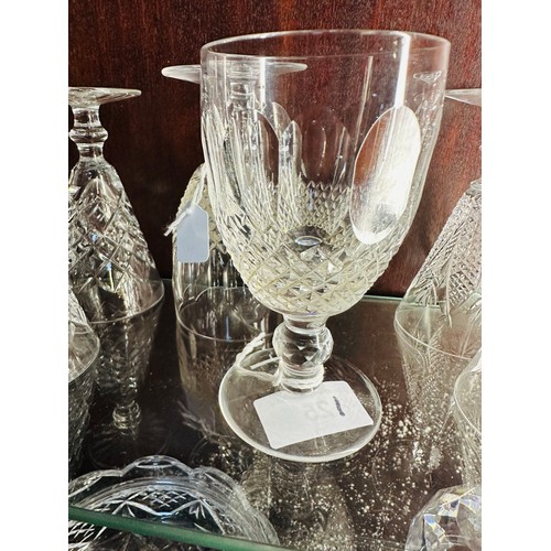 125 - A pair of Waterford Crystal glasses, 5''h Colleen cut