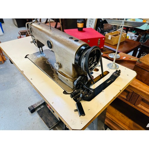 243 - BROTHER industrial sewing machine, 40'' x 19'' x 31''h, perfect working order, motor etc working, ve... 