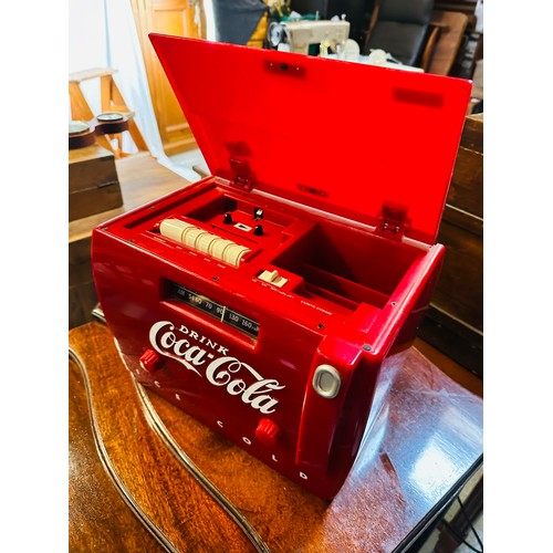 259 - Coca Cola radio and cassette player, working