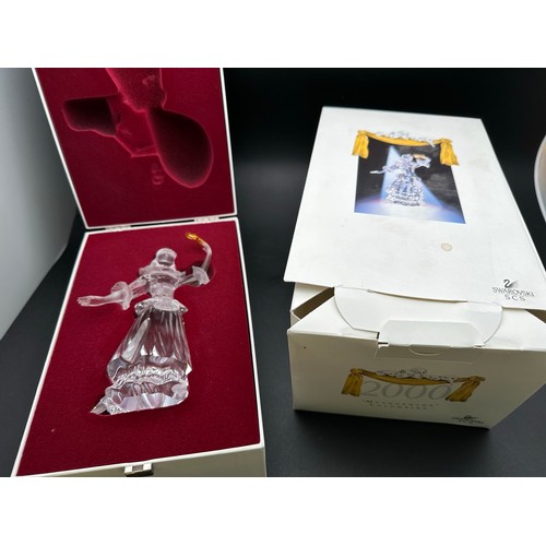 73 - Swarovski Crystal figure, Masquerade Columbine 2000   with original box and certificates of Authenti... 