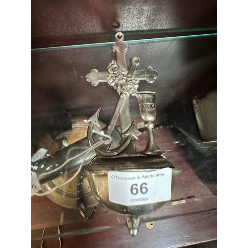 66 - Holy water font 6''h, made in Germany