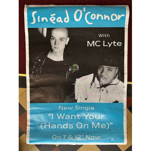 150A - Late Entry - RARE and original Sinead O'Connor poster advertising her 1988 single 'I Want Your (Hand... 