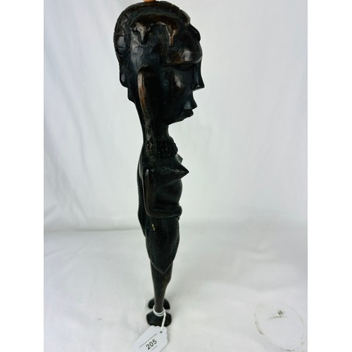 205 - Large carved African figure 16.5''h