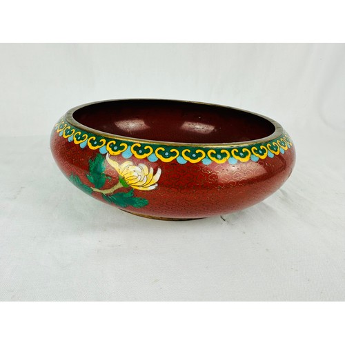 210 - Oriental 19th century hand painted bowl, 10''d x 3''h