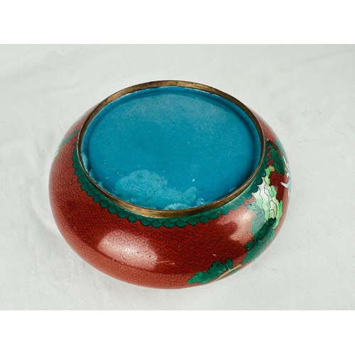 210 - Oriental 19th century hand painted bowl, 10''d x 3''h