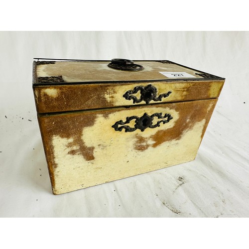 227 - Victorian tea caddy 8''w x 5''h