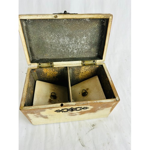 227 - Victorian tea caddy 8''w x 5''h