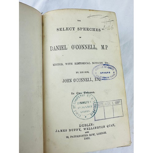 260 - Daniel O'Connell Speeches edited by his Son, volumes 1 and 2