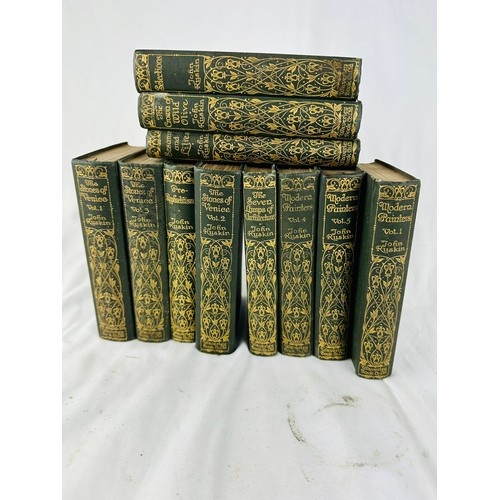 264 - 11 books by John Ruskin volumes