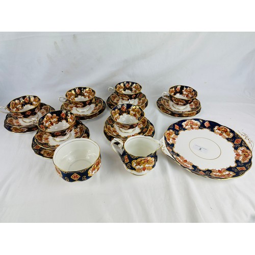 2 - Complete 21 piece Royal Albert -Heirloom, bone china tea set, (a very slight chip on one cup)