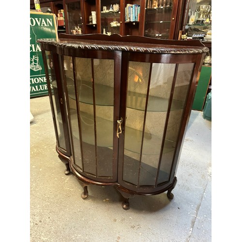 12 - Mahogany china cabinet, 48''w x 46''h x 18''d