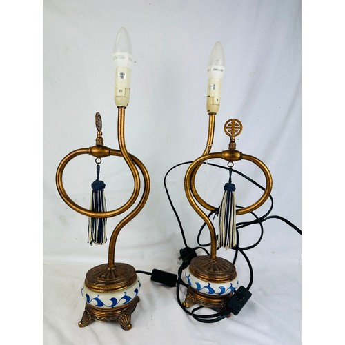 32 - A pair of electric lamps