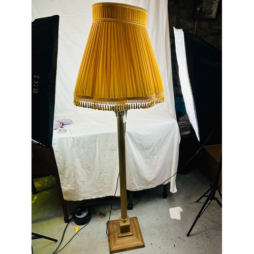 43 - Heavy brass standard lamp, 68''h