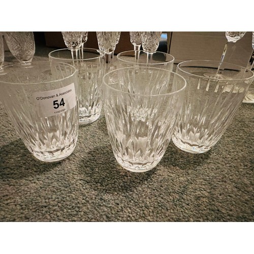 54 - Set of 5 Waterford Crystal vintage thumblers, 3.5''h