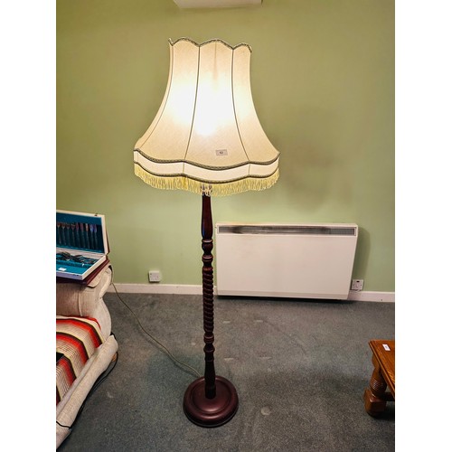 62 - Standard electric lamp with shade, 67''h